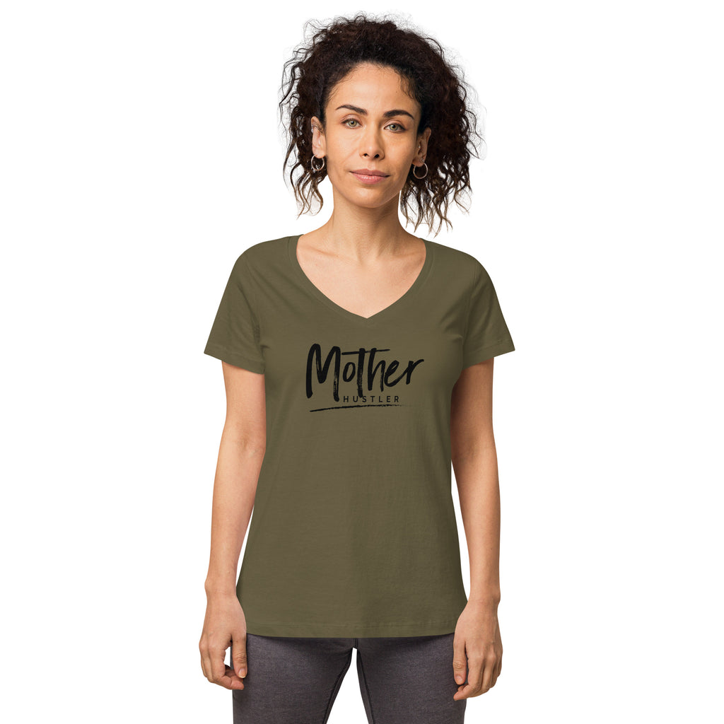 Mother Hustler Mood T-Shirt! fitted v-neck t-shirt